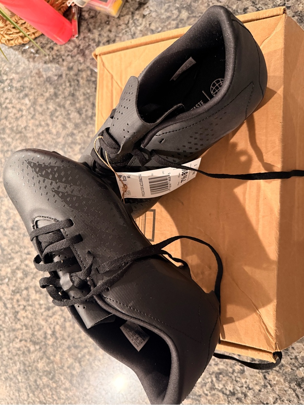 adidas All-Black Lightweight soccer cleats